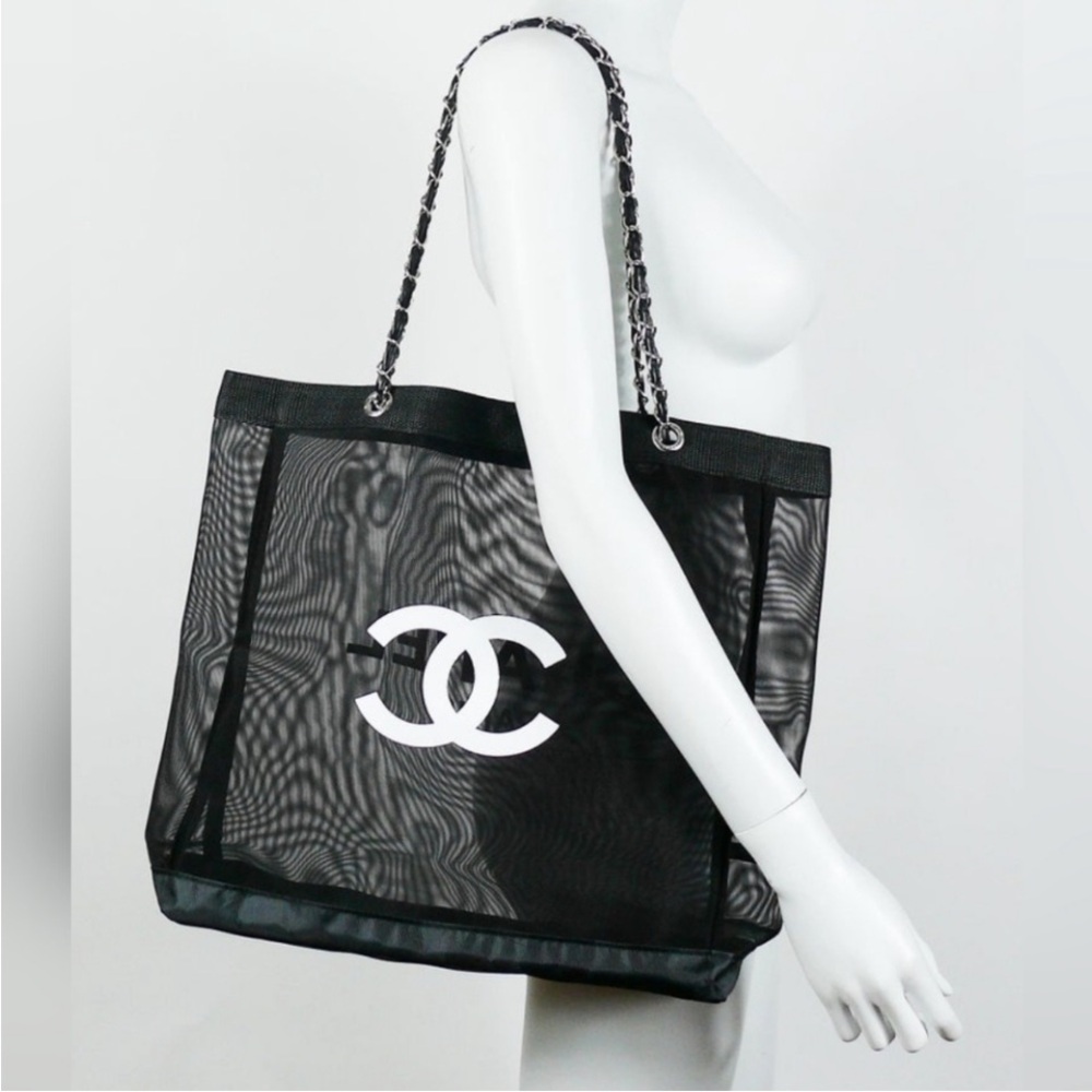 CHANEL Black Mesh Tote